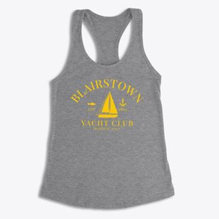 Blairstown Iowa Yacht Club Women's Racerback Tank