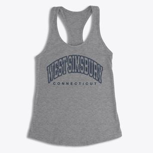 West Simsbury Connecticut Inline Women's Racerback Tank