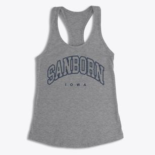 Sanborn Iowa Inline Women's Racerback Tank