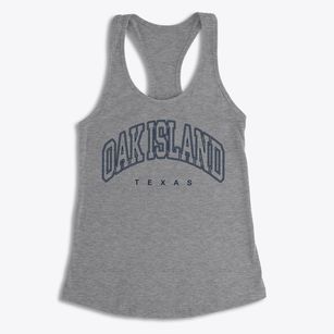 Oak Island Texas Inline Women's Racerback Tank