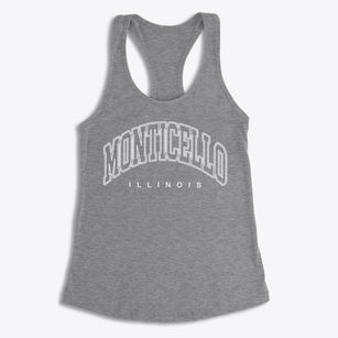 Monticello Illinois Inline Women's Racerback Tank