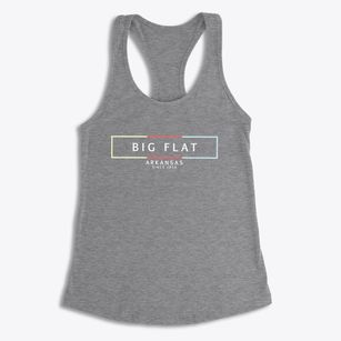 Big Flat Arkansas Artbox Women's Racerback Tank