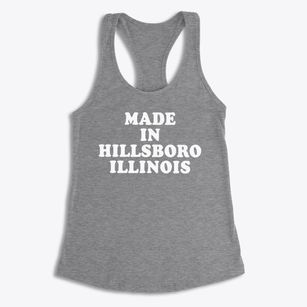 Hillsboro Illinois Classic 70s Women's Racerback Tank