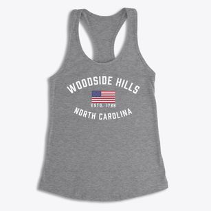 Woodside Hills North Carolina Patriot Women's Racerback Tank
