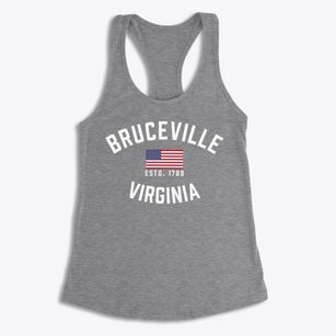 Bruceville Virginia Patriot Women's Racerback Tank