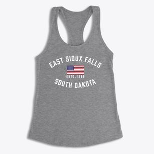 East Sioux Falls South Dakota Patriot Women's Racerback Tank
