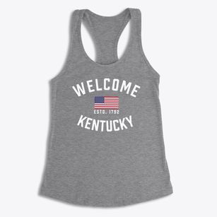 Welcome Kentucky Patriot Women's Racerback Tank