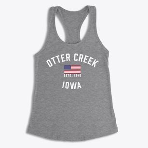 Otter Creek Iowa Patriot Women's Racerback Tank