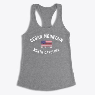 Cedar Mountain North Carolina Patriot Women's Racerback Tank