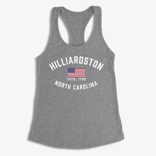 Hilliardston North Carolina Patriot Women's Racerback Tank