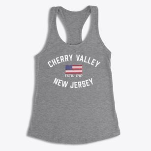 Cherry Valley New Jersey Patriot Women's Racerback Tank