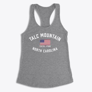 Talc Mountain North Carolina Patriot Women's Racerback Tank