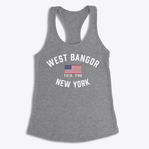West Bangor New York Patriot Women's Racerback Tank