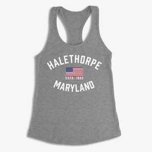 Halethorpe Maryland Patriot Women's Racerback Tank