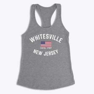Whitesville New Jersey Patriot Women's Racerback Tank