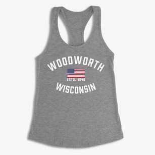 Woodworth Wisconsin Patriot Women's Racerback Tank