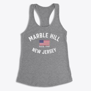 Marble Hill New Jersey Patriot Women's Racerback Tank