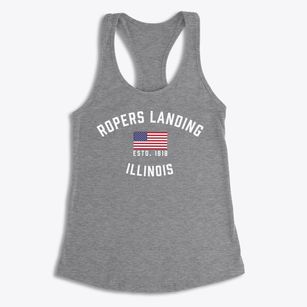 Ropers Landing Illinois Patriot Women's Racerback Tank