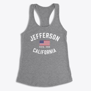 Jefferson California Patriot Women's Racerback Tank