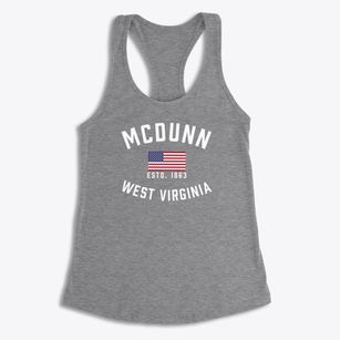 Mcdunn West Virginia Patriot Women's Racerback Tank