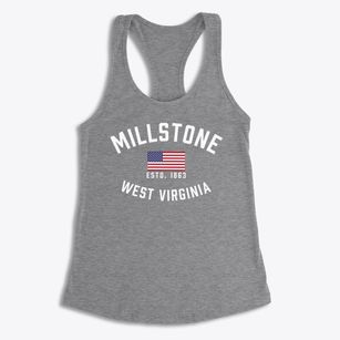Millstone West Virginia Patriot Women's Racerback Tank