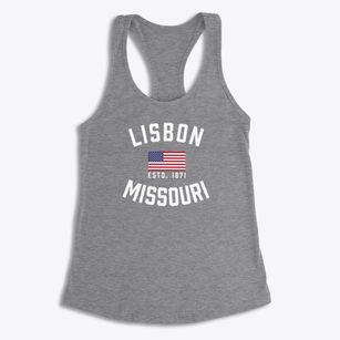 Lisbon Missouri Patriot Women's Racerback Tank