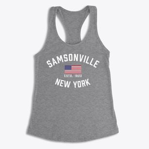 Samsonville New York Patriot Women's Racerback Tank