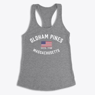 Oldham Pines Massachusetts Patriot Women's Racerback Tank