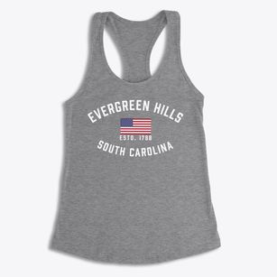 Evergreen Hills South Carolina Patriot Women's Racerback Tank