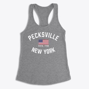 Pecksville New York Patriot Women's Racerback Tank