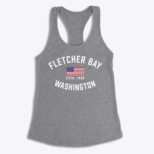 Fletcher Bay Washington Patriot Women's Racerback Tank