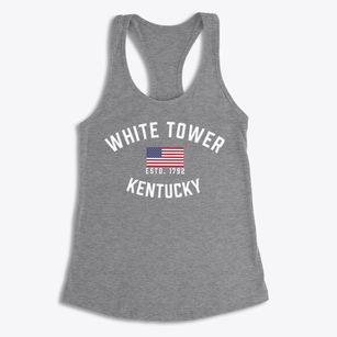 White Tower Kentucky Patriot Women's Racerback Tank