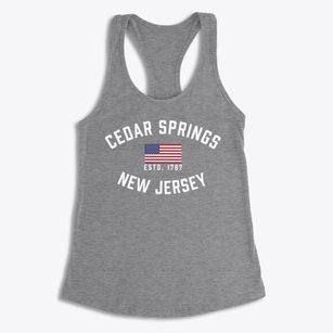 Cedar Springs New Jersey Patriot Women's Racerback Tank
