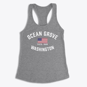 Ocean Grove Washington Patriot Women's Racerback Tank