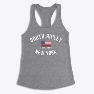 South Ripley New York Patriot Women's Racerback Tank
