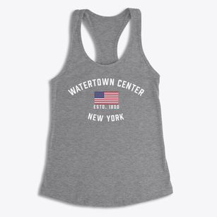 Watertown Center New York Patriot Women's Racerback Tank