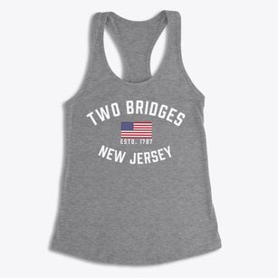 Two Bridges New Jersey Patriot Women's Racerback Tank