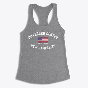 Hillsboro Center New Hampshire Patriot Women's Racerback Tank