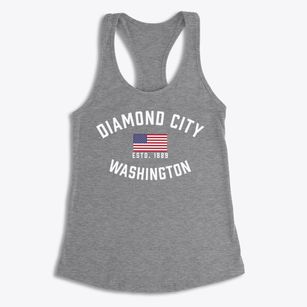 Diamond City Washington Patriot Women's Racerback Tank