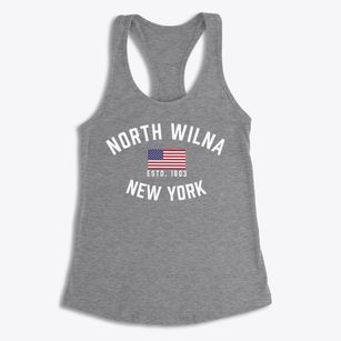 North Wilna New York Patriot Women's Racerback Tank