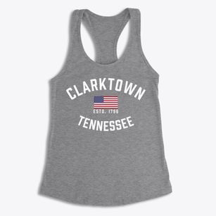 Clarktown Tennessee Patriot Women's Racerback Tank