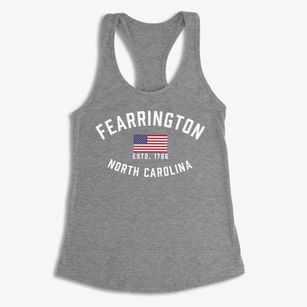 Fearrington North Carolina Patriot Women's Racerback Tank