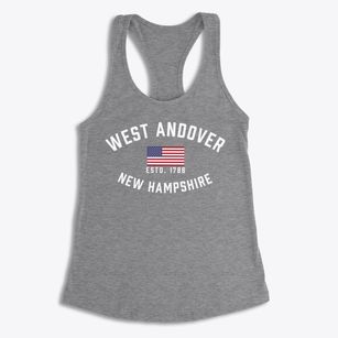 West Andover New Hampshire Patriot Women's Racerback Tank