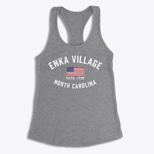 Enka Village North Carolina Patriot Women's Racerback Tank