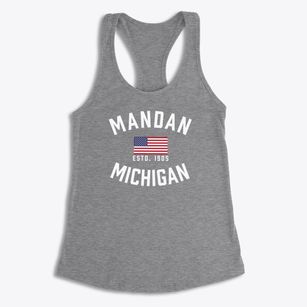 Mandan Michigan Patriot Women's Racerback Tank