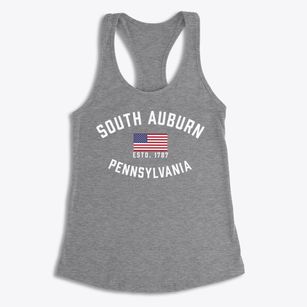 South Auburn Pennsylvania Patriot Women's Racerback Tank