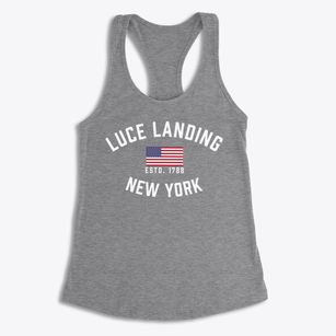 Luce Landing New York Patriot Women's Racerback Tank