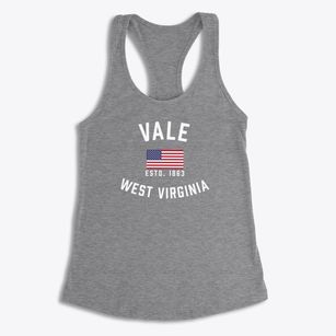 Vale West Virginia Patriot Women's Racerback Tank