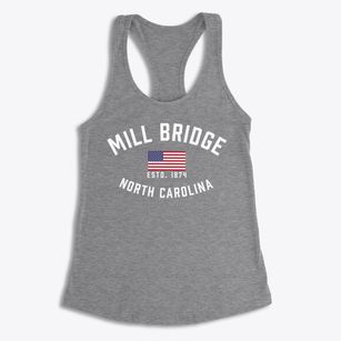 Mill Bridge North Carolina Patriot Women's Racerback Tank