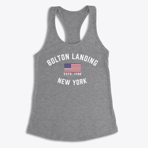 Bolton Landing New York Patriot Women's Racerback Tank